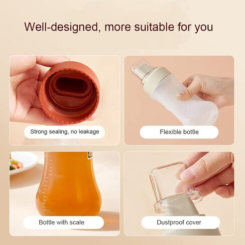 2-Pack Porous Condiment Squeeze Bottles, Leak Proof Refillable Condiment Container with Lip, Salad Dressings,Top Dispensers for Ketchup Mustard Mayo Hot Sauces Oil Honey Syrup in Saudi Arabia