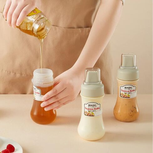 2-Pack Porous Condiment Squeeze Bottles, Leak Proof Refillable Condiment Container with Lip, Salad Dressings,Top Dispensers for Ketchup Mustard Mayo Hot Sauces Oil Honey Syrup in Saudi Arabia