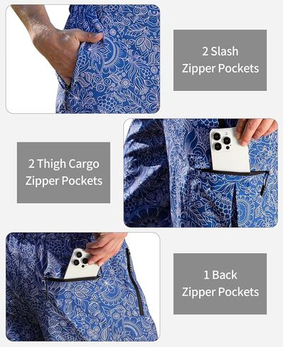 zeetoo Men's Golf Shorts 9" Quick Dry Cargo Shorts Lightweight Workout Casual Shorts with 5 Zipper Pockets in Saudi Arabia