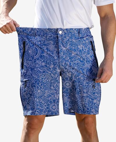 zeetoo Men's Golf Shorts 9" Quick Dry Cargo Shorts Lightweight Workout Casual Shorts with 5 Zipper Pockets in Saudi Arabia