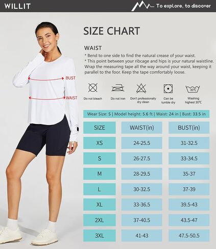 Willit Women's Sun Shirts UPF 50+ SPF Long Sleeve Hiking Lightweight Quick Dry UV Protection Outdoor in Saudi Arabia