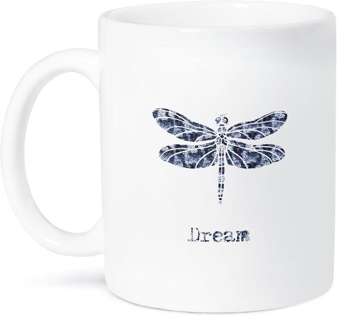 3dRose Dream Dragonfly Two Tone Mug, 11 oz, Black in Saudi Arabia