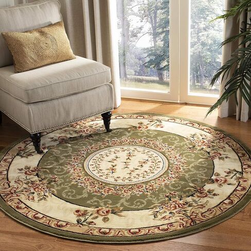 SAFAVIEH Lyndhurst Collection Runner Rug - 2'3" x 6', Red & Ivory, Traditional European Medallion Design, Non-Shedding & Easy Care, Ideal for High Traffic Areas in Living Room, Bedroom (LNH328C) in Saudi Arabia