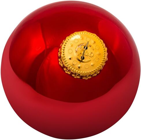 Kurt Adler 80mm Shiny Red Glass Ball Ornaments, 4-Piece Box Set Christmas in Saudi Arabia