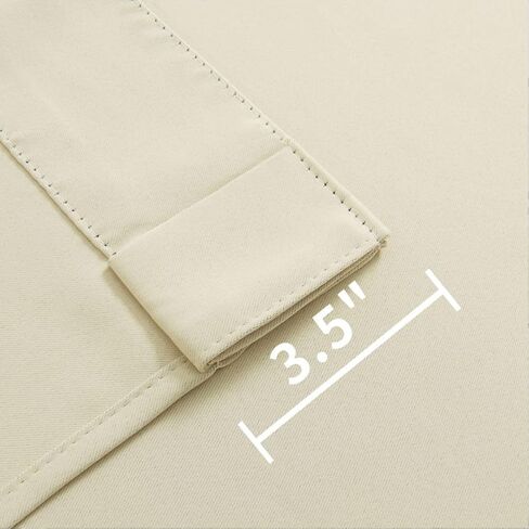 Joydeco ستائر تعتيم سوداء بطول 96 بوصة، ستائر معتمة بطول 96 بوصة مكونة من لوحتين لغرفة النوم، ستائر تعتيم الغرفة وستائر لنافذة غرفة المعيشة (عرض 52 × طول 96 بوصة، أسود) in Kuwait