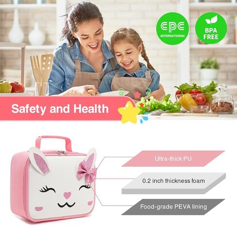 Beaulyn Girls Lunch bag-Lunch Box Kids Durable Water-Resistant Insulated Cool Lunch Bag for Girls Kids Toddlers Teens School Gifts in Saudi Arabia