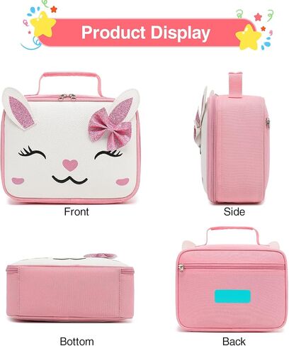 Beaulyn Girls Lunch bag-Lunch Box Kids Durable Water-Resistant Insulated Cool Lunch Bag for Girls Kids Toddlers Teens School Gifts in Saudi Arabia