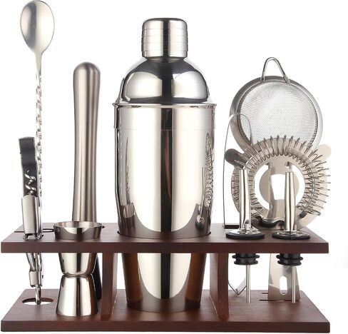 Cocktail Shaker,Cocktail Shaker Set, 11-Piece Boston Stainless Steel Bartender Kit,Professional Bar Tools for Drink Mixing, Home, Bar, Party (18 OZ) in Saudi Arabia