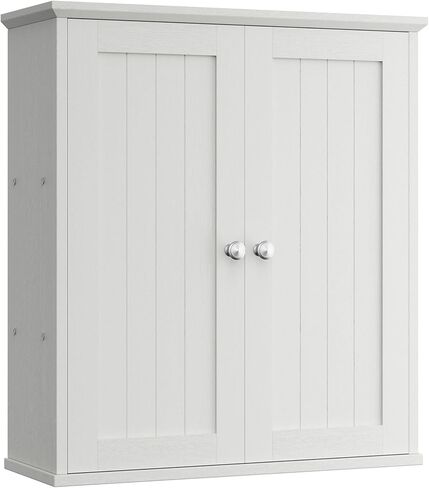 Shintenchi Bathroom Wall Cabinet, Space Saving Medicine Cabinet, Over The Toilet Storage with 2 Door & 3-Tier Storage Space, White in Saudi Arabia