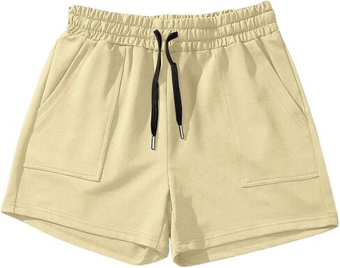 OYOANGLE Men's Solid Summer Drawstring Waist Shorts Active Athletic Workout Gym Shorts in Saudi Arabia
