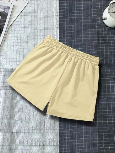 OYOANGLE Men's Solid Summer Drawstring Waist Shorts Active Athletic Workout Gym Shorts in Saudi Arabia
