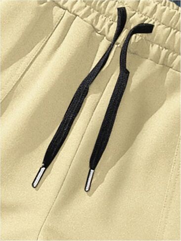 OYOANGLE Men's Solid Summer Drawstring Waist Shorts Active Athletic Workout Gym Shorts in Saudi Arabia