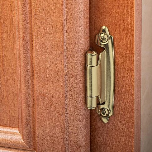 5 Pair(10 Pack) Cabinet Door Hinges -Brushed Brass Door Hinges for Kitchen Cabinets homdiy Self Closing Door Hinges in Saudi Arabia