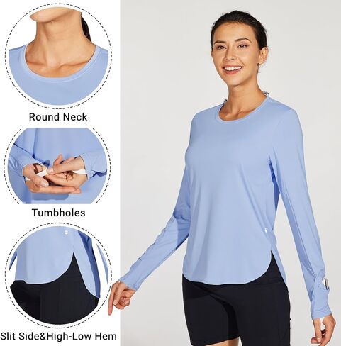 Willit Women's Sun Shirts UPF 50+ SPF Long Sleeve Hiking Lightweight Quick Dry UV Protection Outdoor in Kuwait