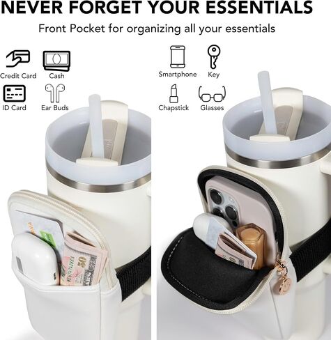Phone Pocket Pouch For Stanley Quencher Carry-All Adventure 40oz & Stanley IceFlow 20oz & 30oz, Yeti Travel Mugs, Stanley Cup Accessories in Saudi Arabia