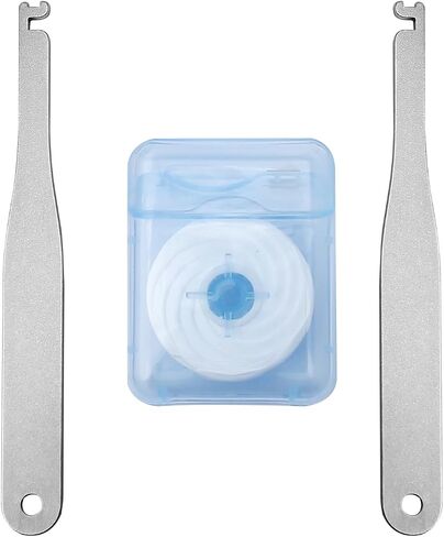 Reusable Dental Floss Holder - Innovative Double-Handle Design for Easy Cleaning and Eco-Friendly Oral Care with 164ft (50m) Comfort Mint in Saudi Arabia