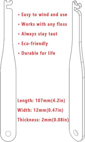 Reusable Dental Floss Holder - Innovative Double-Handle Design for Easy Cleaning and Eco-Friendly Oral Care with 164ft (50m) Comfort Mint in Saudi Arabia