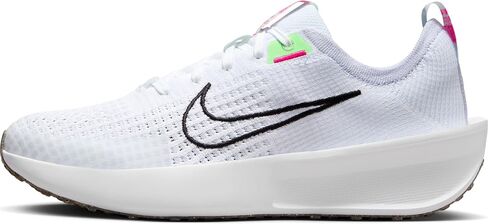 حذاء الجري Interact Run للنساء من Nike (FD2292-102، أبيض/أسود-رمادي لكرة القدم-أخضر فابور) in Saudi Arabia