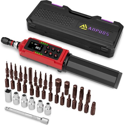 Digital Torque Screwdriver, 1.5-88.5in-lbs./0.15-10Nm, Electronic Adjustable Screwdriver Torque Wrench Set with ±1% Accuracy, Vibration, Buzzer, LED Notification for Gunsmithing, Scope Mounting in Saudi Arabia