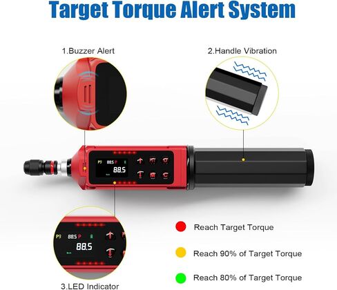 Digital Torque Screwdriver, 1.5-88.5in-lbs./0.15-10Nm, Electronic Adjustable Screwdriver Torque Wrench Set with ±1% Accuracy, Vibration, Buzzer, LED Notification for Gunsmithing, Scope Mounting in Saudi Arabia
