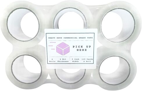 Clear Packaging Adhesive Heavy Duty Tape for Shipping, Packaging, Moving, Sealing, 6 Rolls - (110 Yards per Roll) - 3 inch Wide x 2.0 mil Thick, in Saudi Arabia