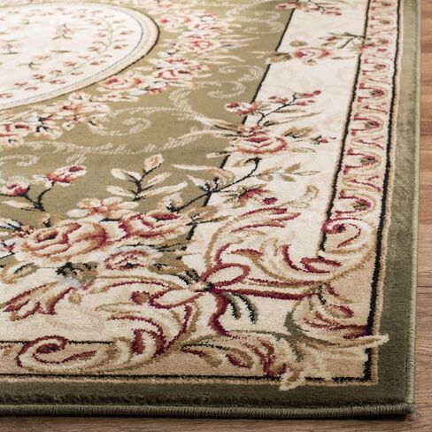 SAFAVIEH Lyndhurst Collection Runner Rug - 2'3" x 6', Red & Ivory, Traditional European Medallion Design, Non-Shedding & Easy Care, Ideal for High Traffic Areas in Living Room, Bedroom (LNH328C) in Saudi Arabia