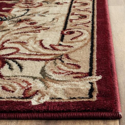 SAFAVIEH Lyndhurst Collection Runner Rug - 2'3" x 6', Red & Ivory, Traditional European Medallion Design, Non-Shedding & Easy Care, Ideal for High Traffic Areas in Living Room, Bedroom (LNH328C) in Saudi Arabia