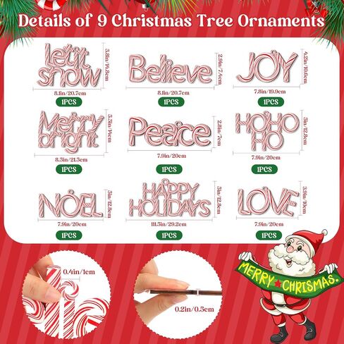 9 Pcs Christmas Word Sign Ornaments Xmas Wooden Cutout Letter Hanging Craft Wall Decor Believe Sign Joy Peace Sign Farmhouse Christmas Tree Decorations Winter Party Supplies (Gold, Chic) in Saudi Arabia
