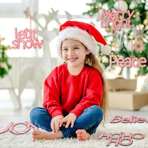 9 Pcs Christmas Word Sign Ornaments Xmas Wooden Cutout Letter Hanging Craft Wall Decor Believe Sign Joy Peace Sign Farmhouse Christmas Tree Decorations Winter Party Supplies (Gold, Chic) in Saudi Arabia