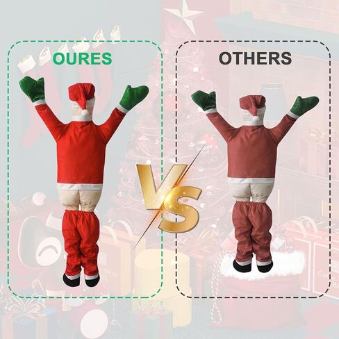 5.5 FT Hanging Santa Claus, Christmas Decorations, Christmas Hanging Santa Decoration, Christmas Santa Claus, Christmas Door Decorations, Creative Outside Roof Outdoor Yard Decor in Kuwait