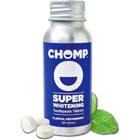 Chomp Toothpaste Tablets, Peppermint, Whitening 60 Count