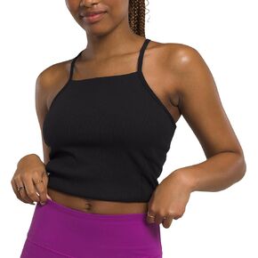 THE NORTH FACE Guide Forward Rib Tanklette Women's Top (US, Alpha, Large, Regular, Regular, TNF Black)