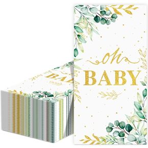 Nautical Beach Napkin Sea Shells Tropical Ocean Hand Napkin Sea Shore Disposable Napkin For Seashells Spa Party Baby Shower Summer Holiday Party Bathroom Hotel Coastal Decorative Towels（100PCS）