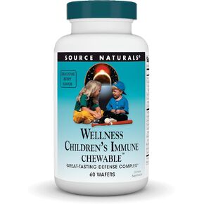 Source Naturals Wellness Children's Immune Chewable, Great-Tasting Defense Complex, Berry Flavored* - 60 Wafers