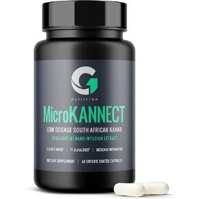 Micro Kannect Capsules with 3% Kanna Alkaloid| Elevates Mood, Boosts Energy Levels, Enhances Mental Clarity | Sceletium Tortuosum Daily Supplements for Men & Women 60 Servings