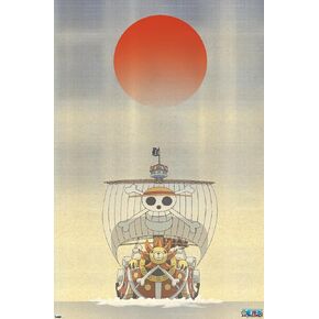 One Piece - The Thousand Sunny Artistic Wall Poster, 22.37" x 34.00", Premium Unframed Version