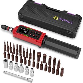 Digital Torque Screwdriver, 1.5-88.5in-lbs./0.15-10Nm, Electronic Adjustable Screwdriver Torque Wrench Set with ±1% Accuracy, Vibration, Buzzer, LED Notification for Gunsmithing, Scope Mounting