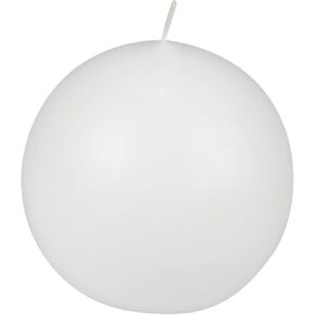 4, White Citronella 2-Piece Ball Candles, Inch, 2 Count