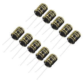 uxcell Aluminum Radial Electrolytic Capacitor with 6.8uF 400V 105 Celsius Life 2000H 10 x 13 mm Black 10pcs