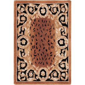 Safavieh Naples Collection Accent Rug - 2' x 3', Black & Gold, Handmade Traditional Wool, Ideal for High Traffic Areas in Entryway, Living Room, Bedroom (NA712A)