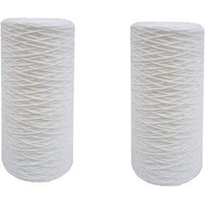 CFS – 2 Pack String Wound Water Filter Cartridges Compatible with 84637, WPX5BB97P, PC10, 355214-45, 355215-45, WP10BB97P, WP5BB97P Models – Whole House Replacement Cartridge – 5 Micron – 4.5" x 10"