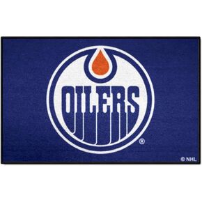 FANMATS 10386 Edmonton Oilers Tailgater Rug - 5ft. x 6ft. Sports Fan Area Rug, Home Decor Rug and Tailgating Mat