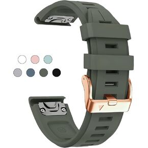 سوار ساعة 20 ملم لـ Garmin fenix 5s fenix 6s fenix 7s pro sapphire Quickfit 20 شريط بديل لـ garmin epix 2 42 ملم حزام قياسي ذهبي وردي للنساء والرجال