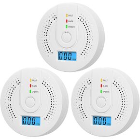 carbon monoxide alarm,carbon monoxide detectors,AA battery powered, carbon monoxide detector,battery operated carbon monoxide detector,3-pack