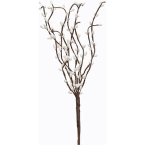 CWI Gifts 6-Piece 9-Branch Pip Berry Pick Set, 12-Inch, Snow White
