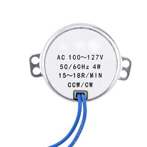 AC 100-127V 4W Synchronous Motor 50/60Hz CCW/CW Geared Motor for Electric Fan, Heater, Handicrafts(15-18RPM)