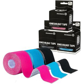 Rehband Kinesiology Tape for self-application, physio sports tape for supporting joints & muscles, waterproof, skin-friendly, elastic