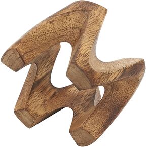 W Design Wood Napkin Rings (Set of 4)