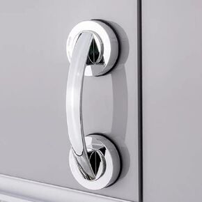 Large Sliding Glass Door Sticky Suction Cup Door Handle Seamless Sliding Door Suction Cup Travel Door Handle Set (White)
