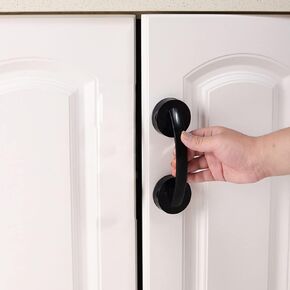 Large Sliding Glass Door Sticky Suction Cup Door Handle Seamless Sliding Door Suction Cup Travel Door Handle Set (White)
